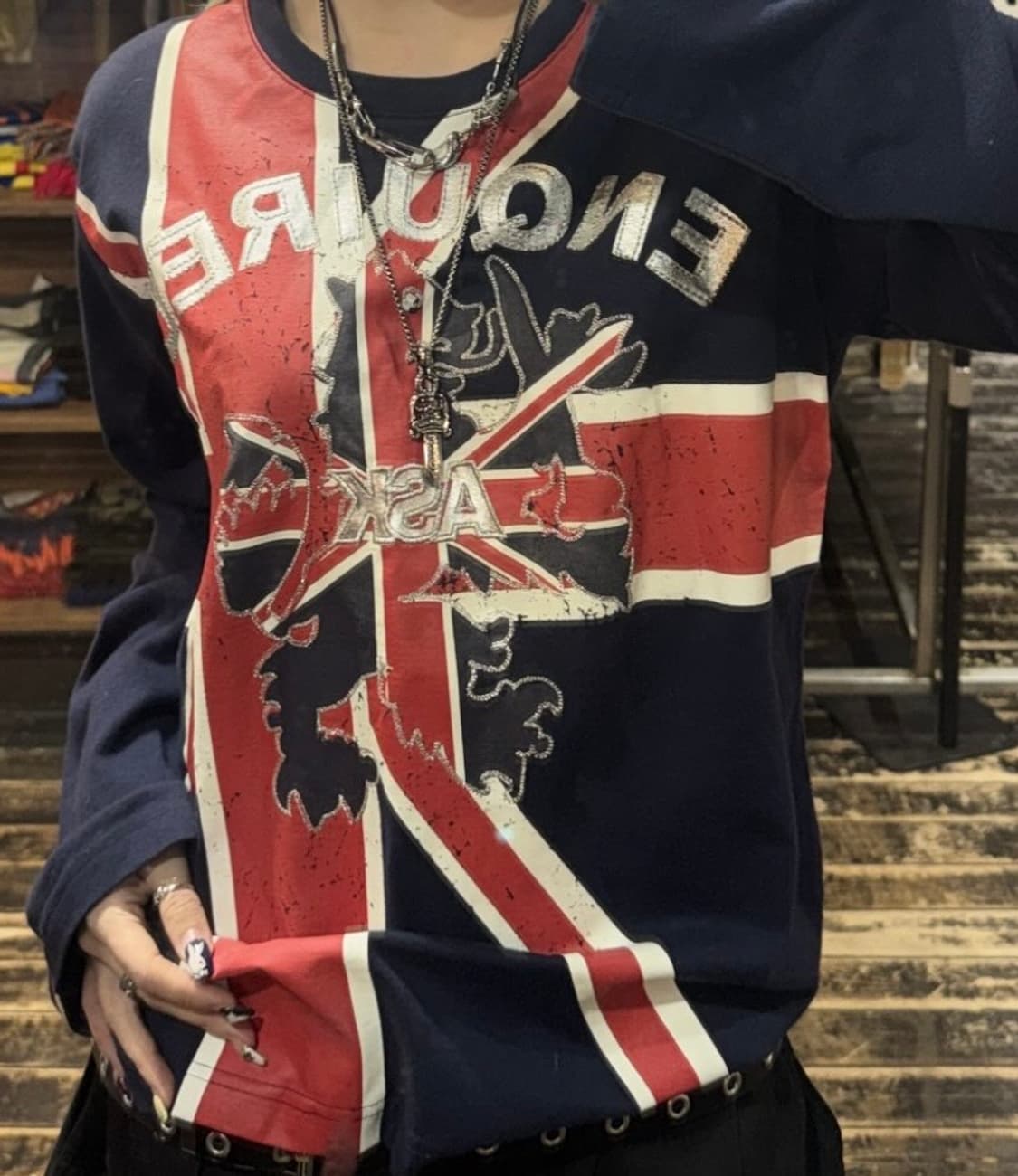 Ask 유니언 잭 대장 빈티지 롱슬리브 상품이미지1