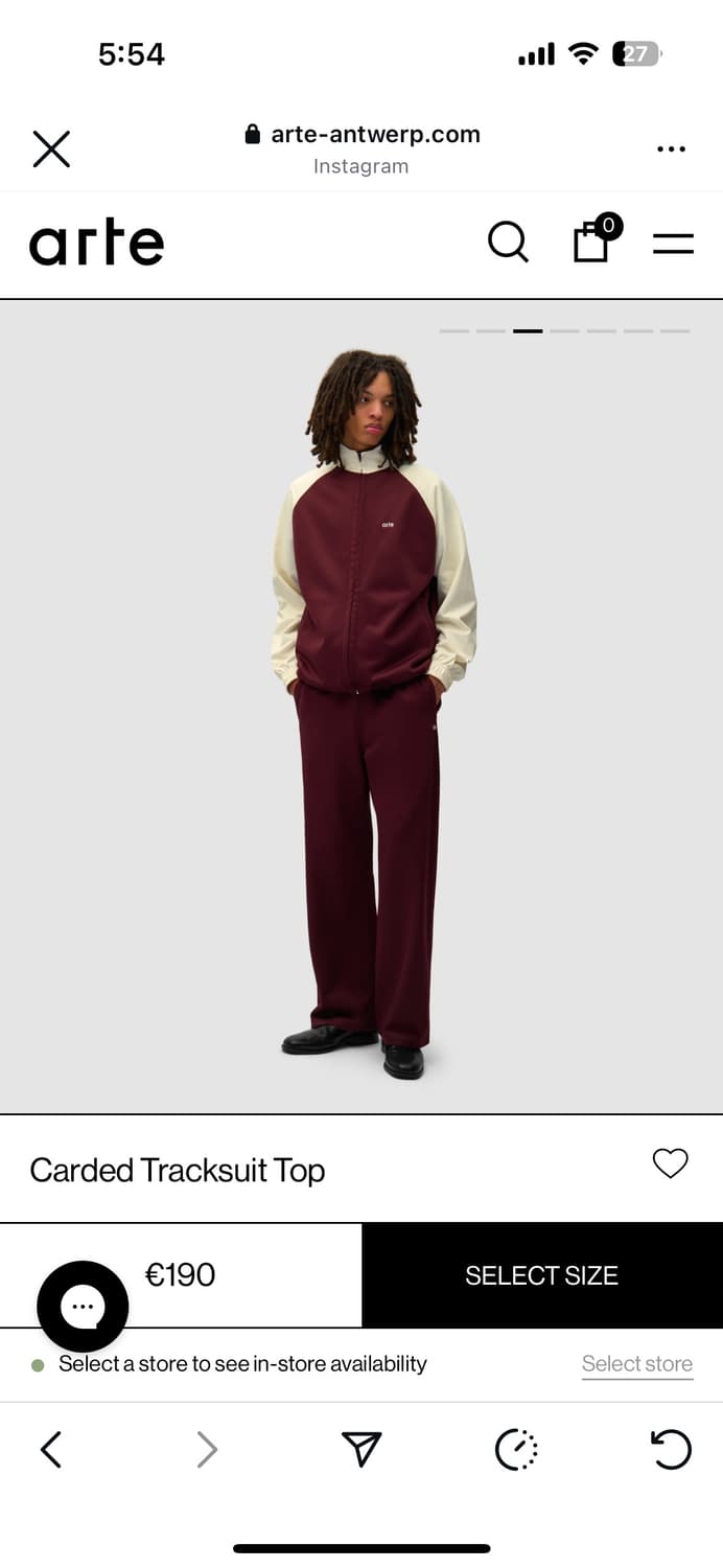 Arte Carded Tracksuit Top 아르떼 트렉 수트 탑 S 상품이미지3