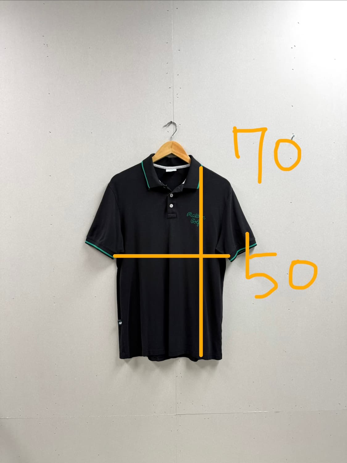 남성 95~100 (m) / 말본 반팔 카라티 블랙 상품이미지2