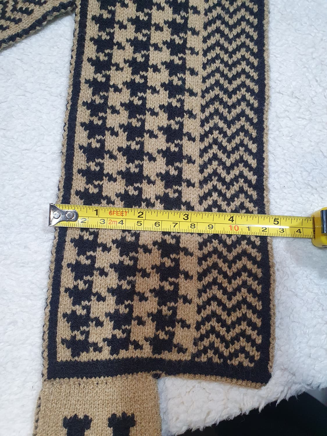 HILLDI H로고 패턴 머플러 블랙/베이지 2200318 상품이미지4