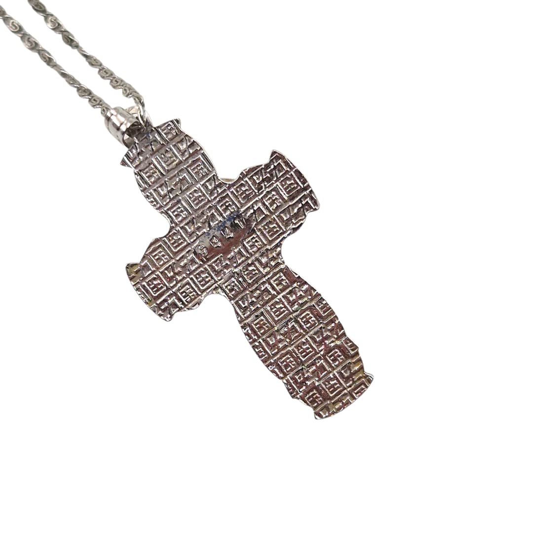 80s 브라질 모르포 나비 날개 십자가 목걸이 상품이미지10