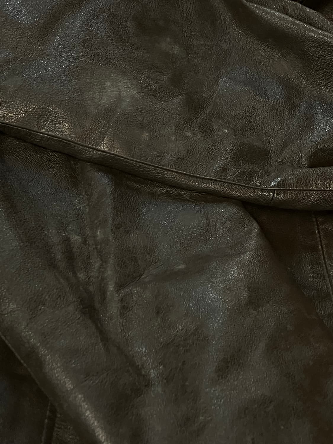 데니어 후드 가죽 데님 자켓 블랙브라운  상품이미지8