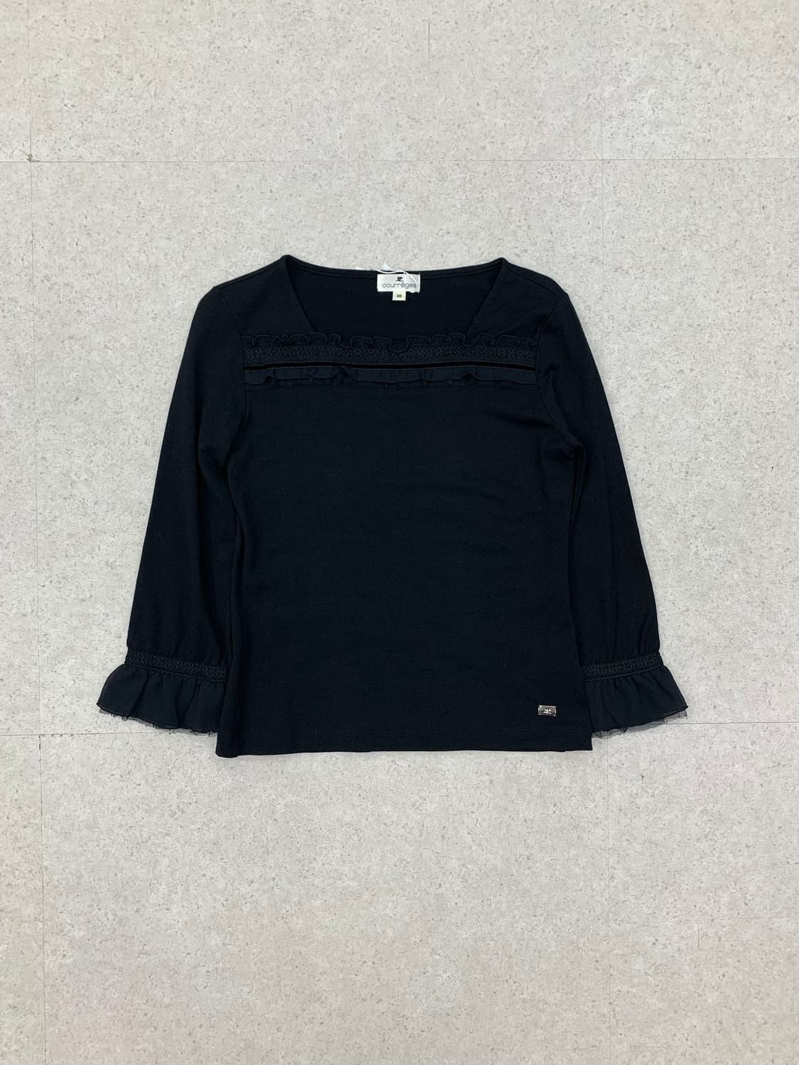 Courreges 꾸레쥬 블랙 슬리브 상품이미지1