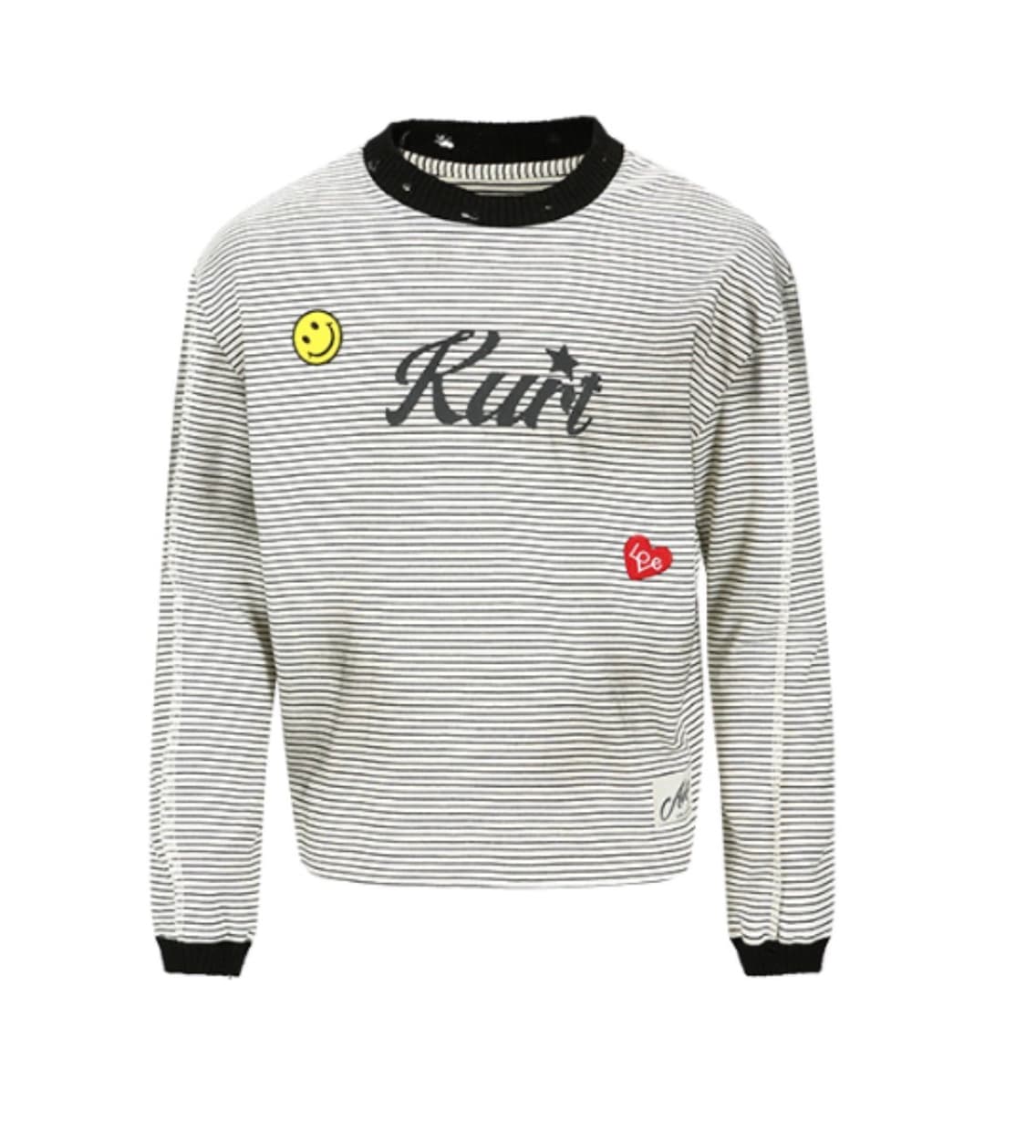 [L] 앤더슨벨 커트 스트라이프 롱슬리브 티셔츠 상품이미지1