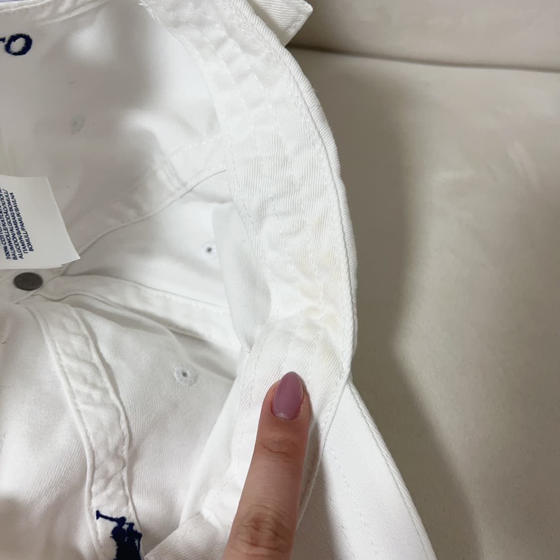 [정품] 폴로 화이트 / 네이비포니 모자 상품이미지9