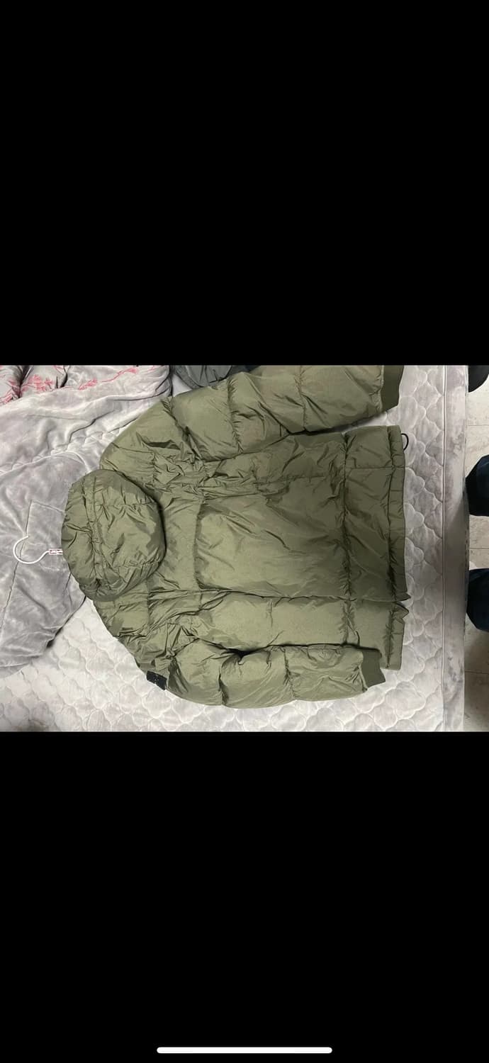 스톤아일랜드 와펜 크링클랩스 나일온 필드 아노락 패딩 올리브 상품이미지2