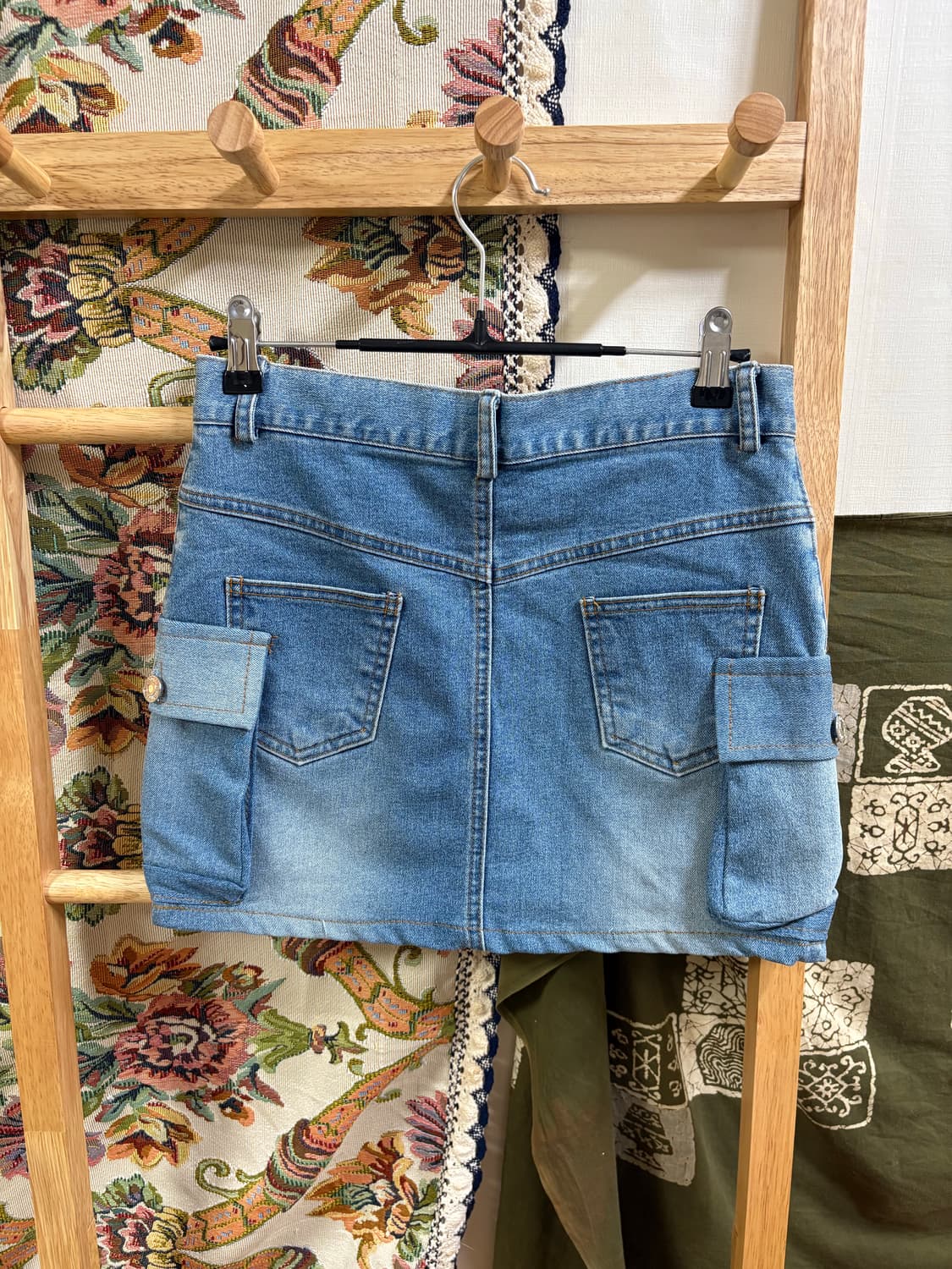 데님 카고 미니스커트 상품이미지5