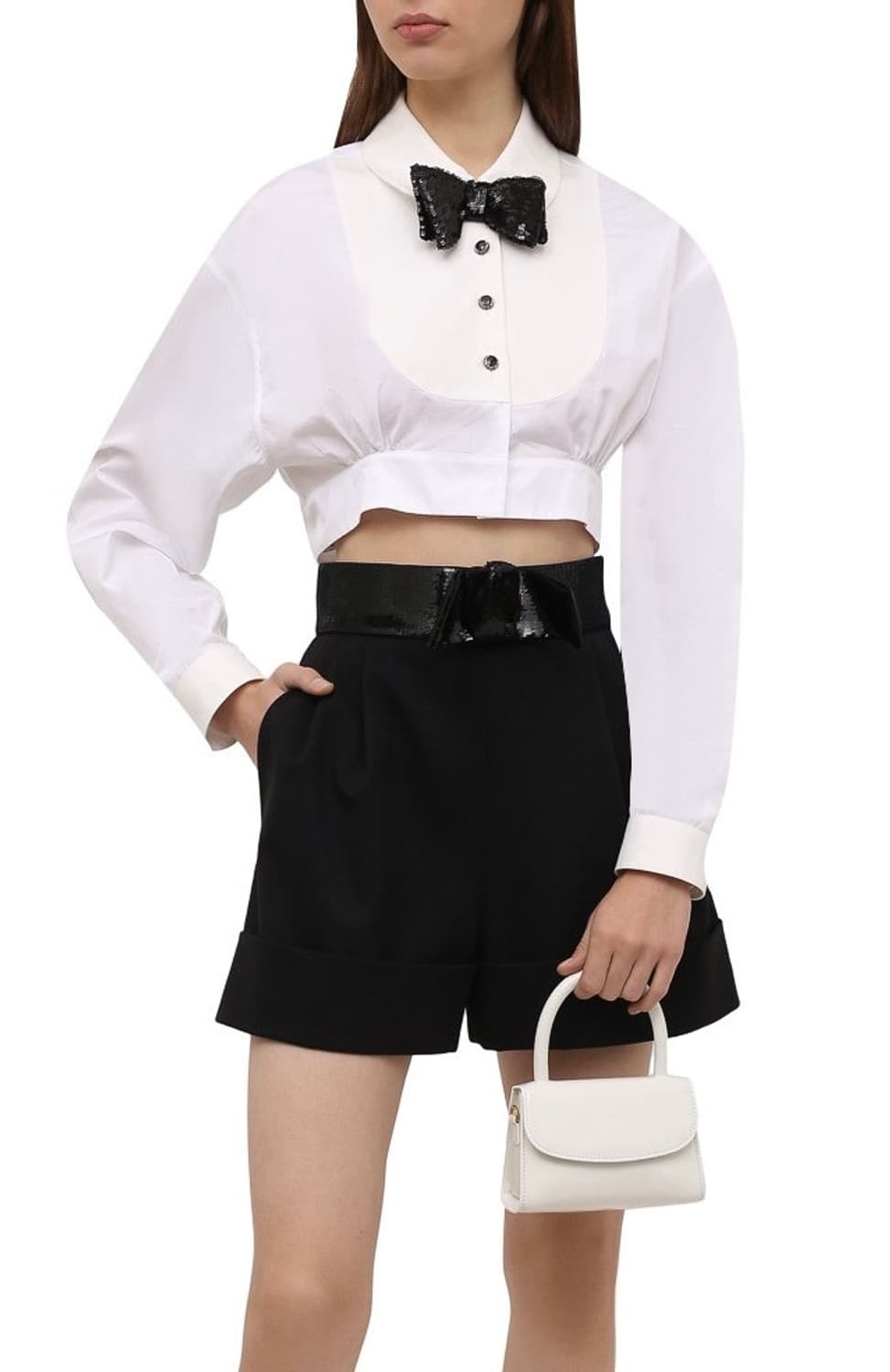 스팽글 리본 울 쇼츠 반바지 38 상품이미지1