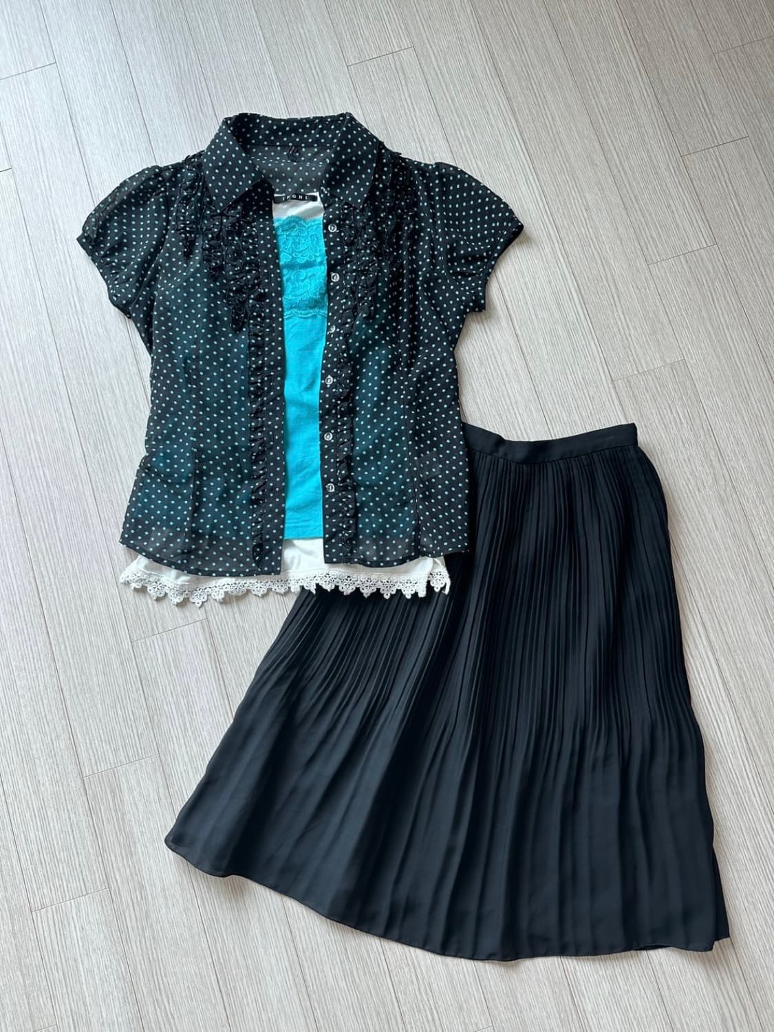 jpn 키치 괴짜 펑크 레이어드 코디세트 상품이미지1