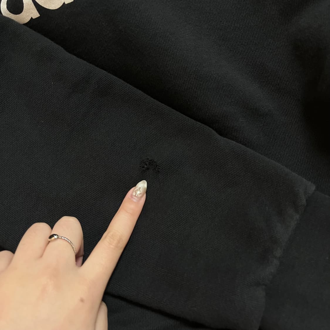 [정품] 아디다스 블랙 빅 트레포일 후드티 [ L ] 상품이미지6