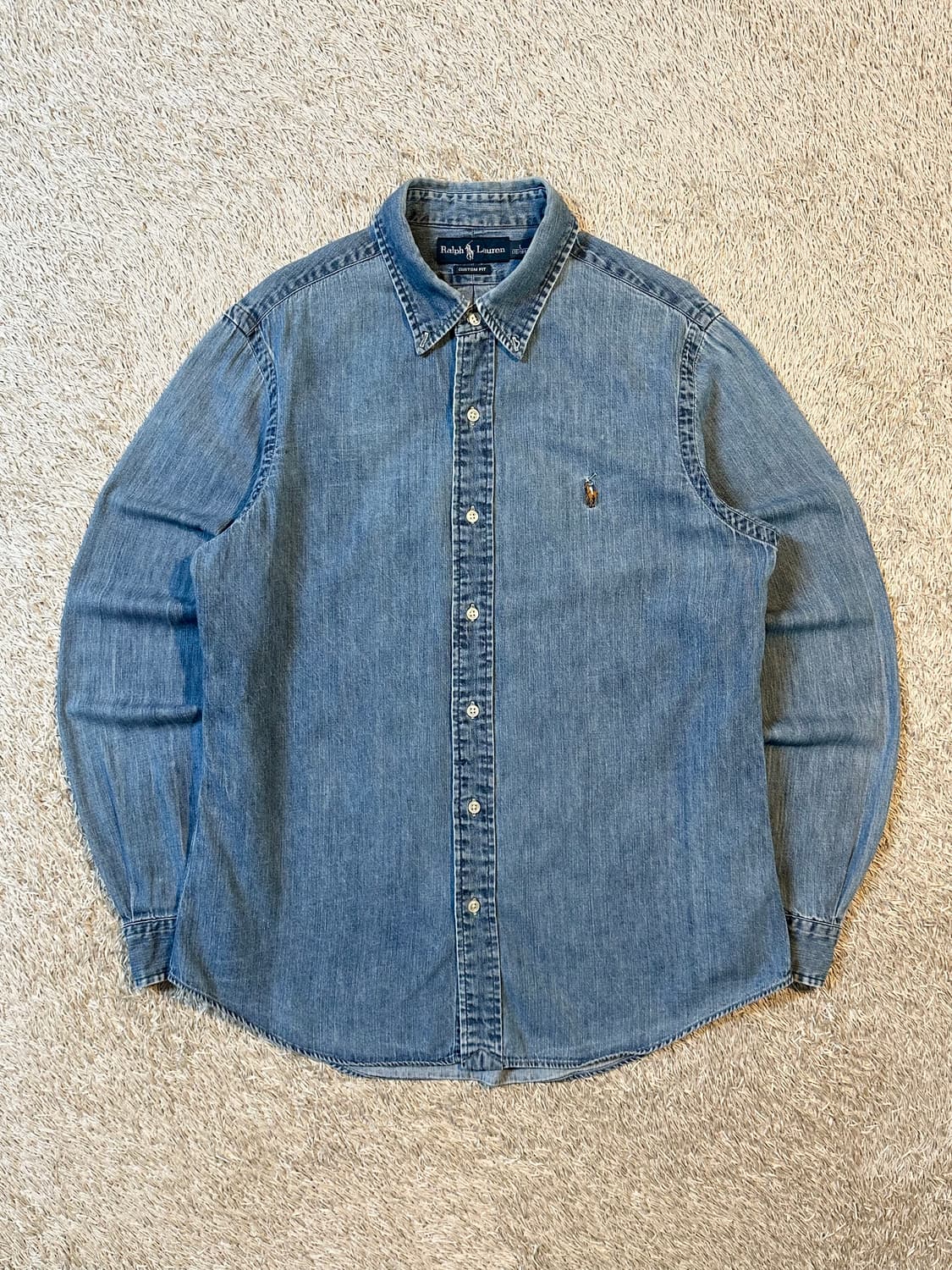 폴로 랄프로렌 신형 커스텀핏 멀티포니 데님셔츠 상품이미지1
