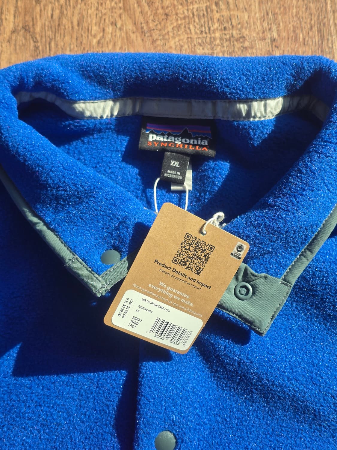 파타고니아 라이트웨이트 신칠라 스냅티 투톤 투어링 레드 블루 XXL 상품이미지4