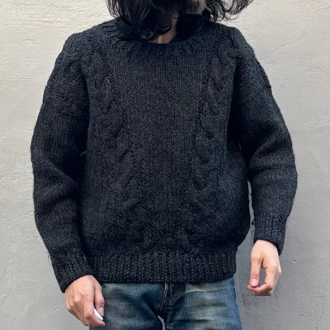 올드 케이블 울 스웨터 상품이미지7