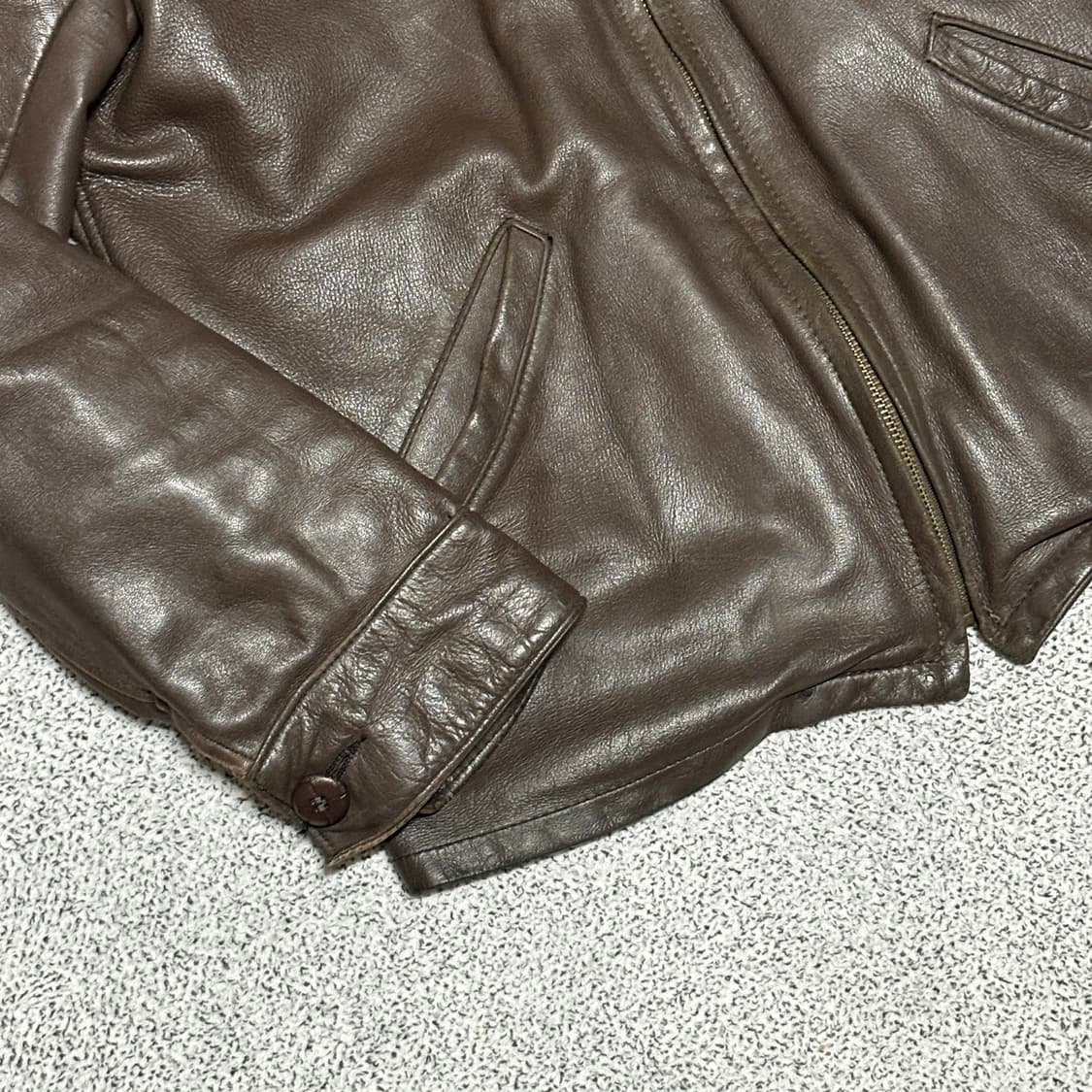 70s 빈티지 Mid western sport togs 디어스킨 레더자켓 상품이미지4