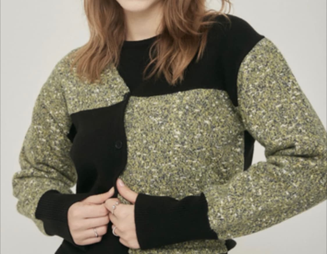 라티젠 배색 니트 가디건 상품이미지5