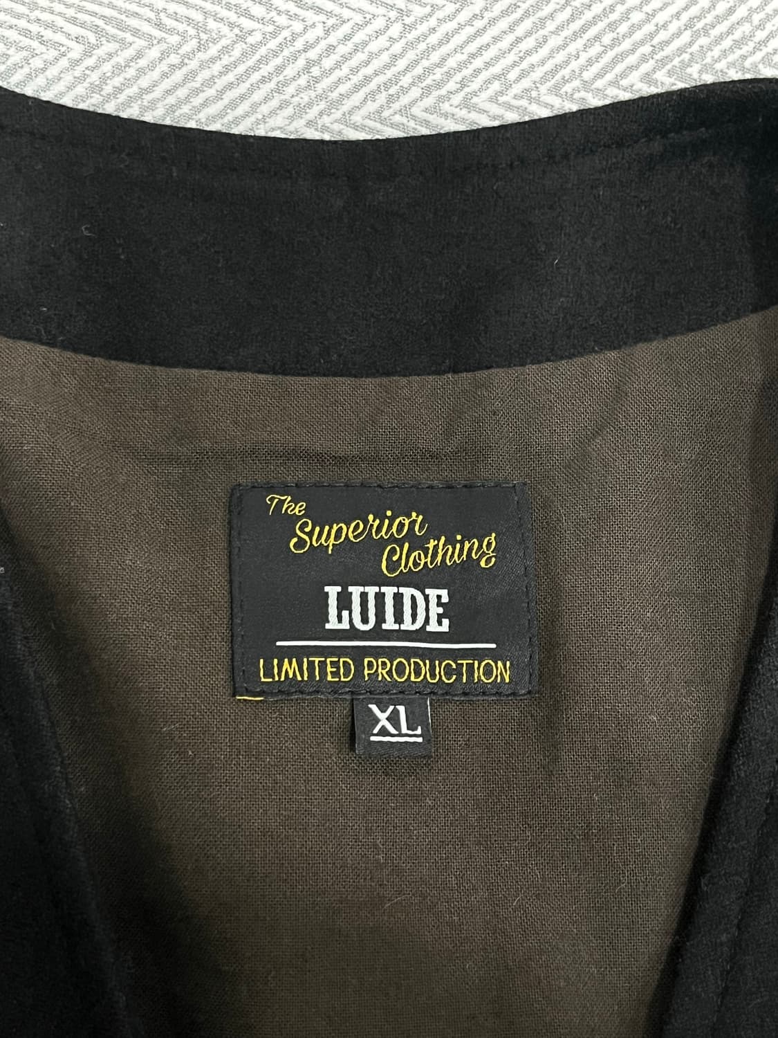 Vintage 루이드 울 블랙 베스트 XL 상품이미지6