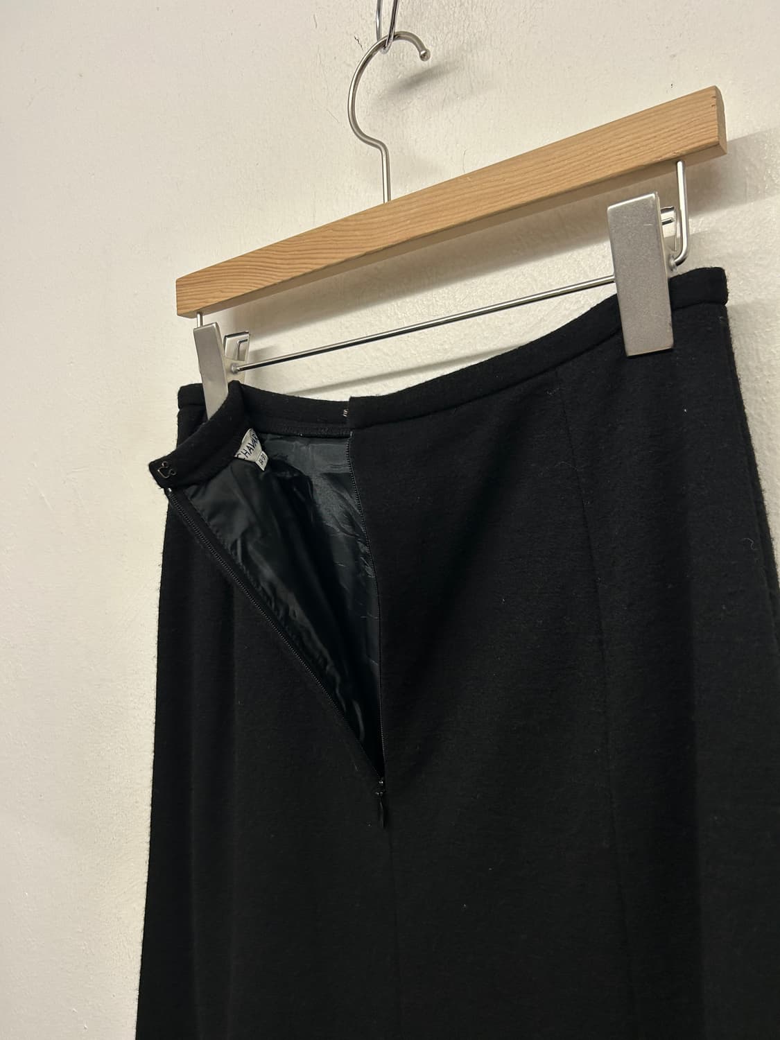 JPN Chavarie 블랙 레이스 울 스커트 상품이미지3