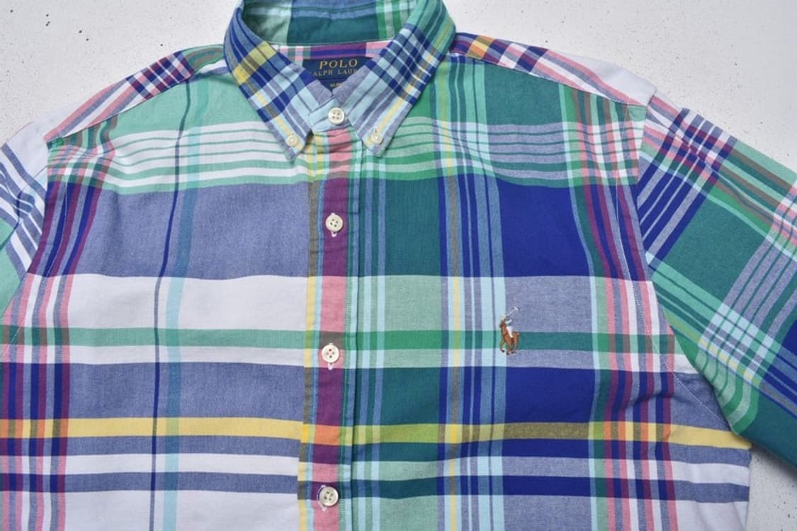 폴로 랄프로렌 큐알 체크 셔츠 남방 M M0061 상품이미지3