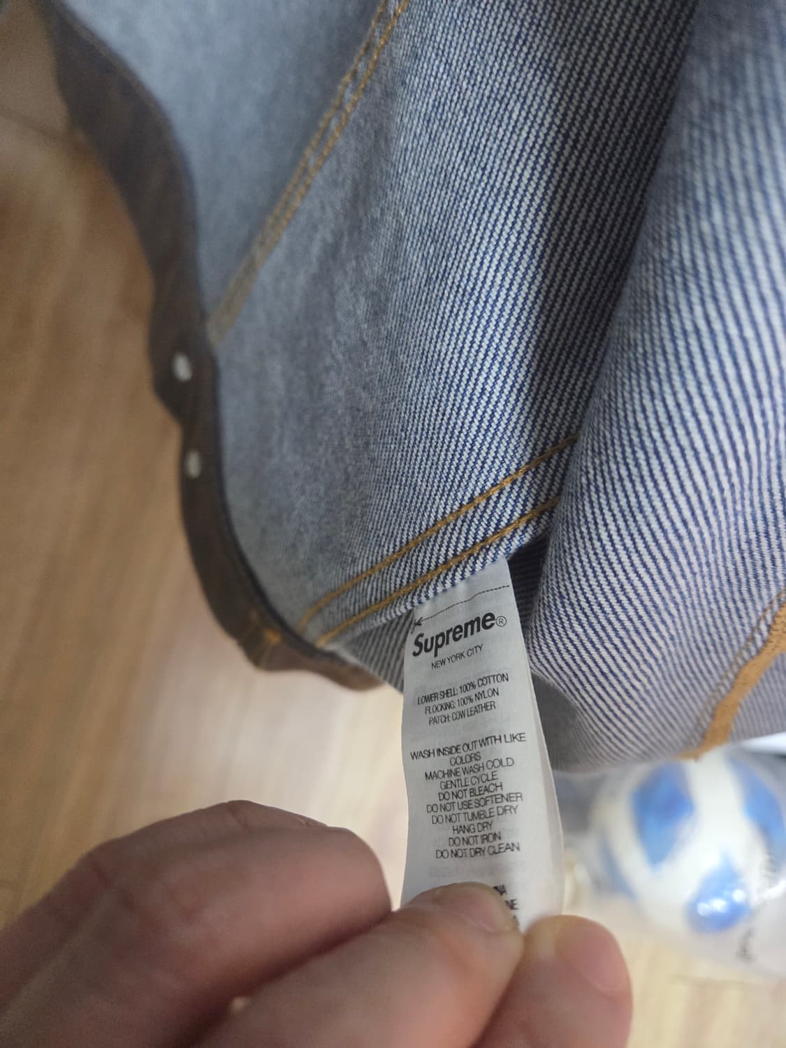 슈프림 플록데님 트러커 자켓 골드 S 상품이미지4