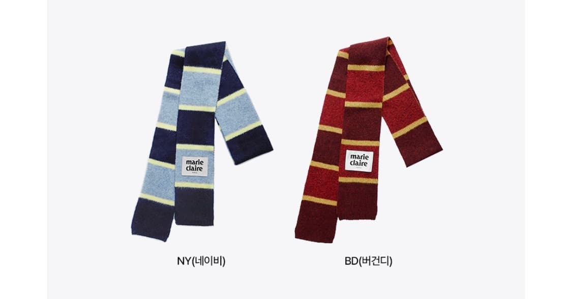 마리끌레르) 미스틱 스트라이프 울 블렌드 머플러 NA F 상품이미지2