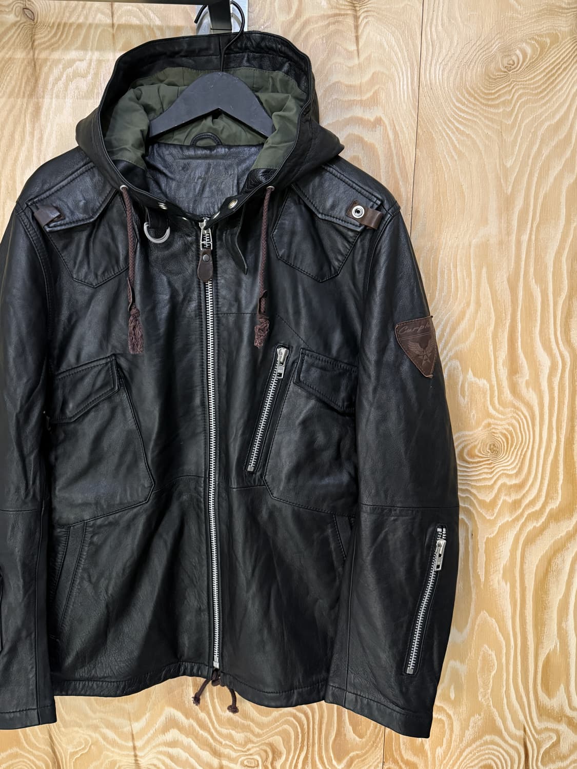 Curphey Leather USAF 레더 후드 자켓 상품이미지3