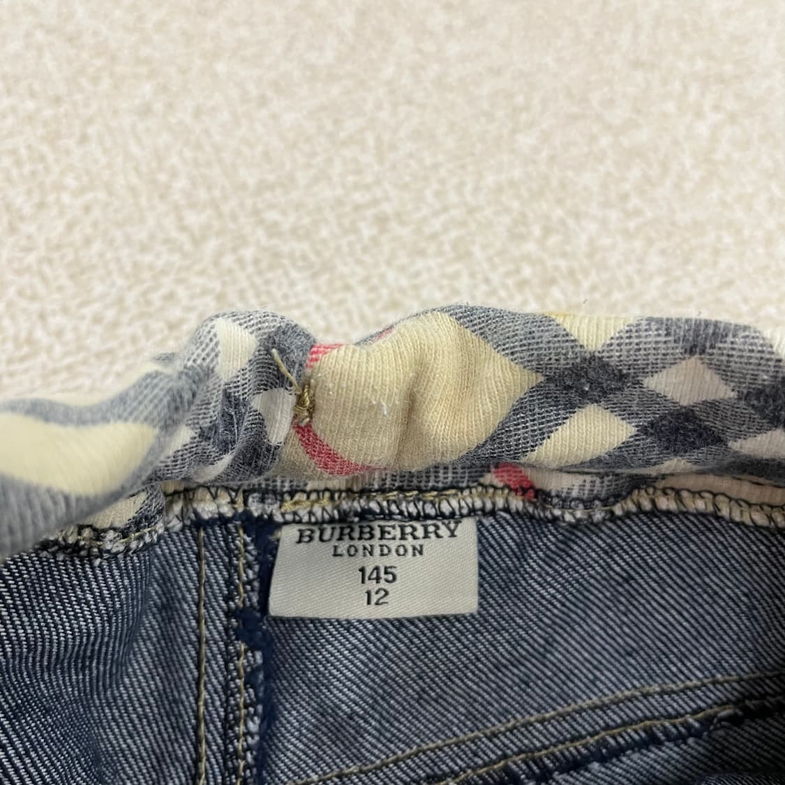 12 고급 키즈 체크 롤업 바지 0123M 상품이미지3