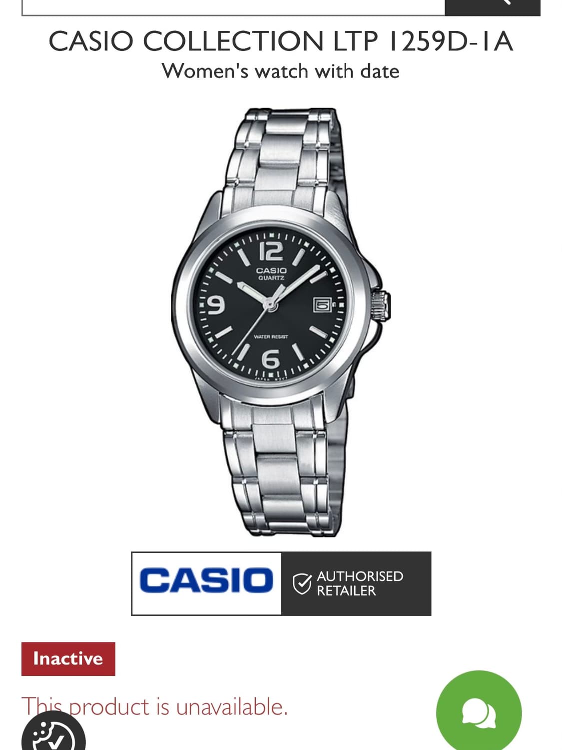 [희귀] 카시오 LTP 1259D-1A 블랙 S 상품이미지4