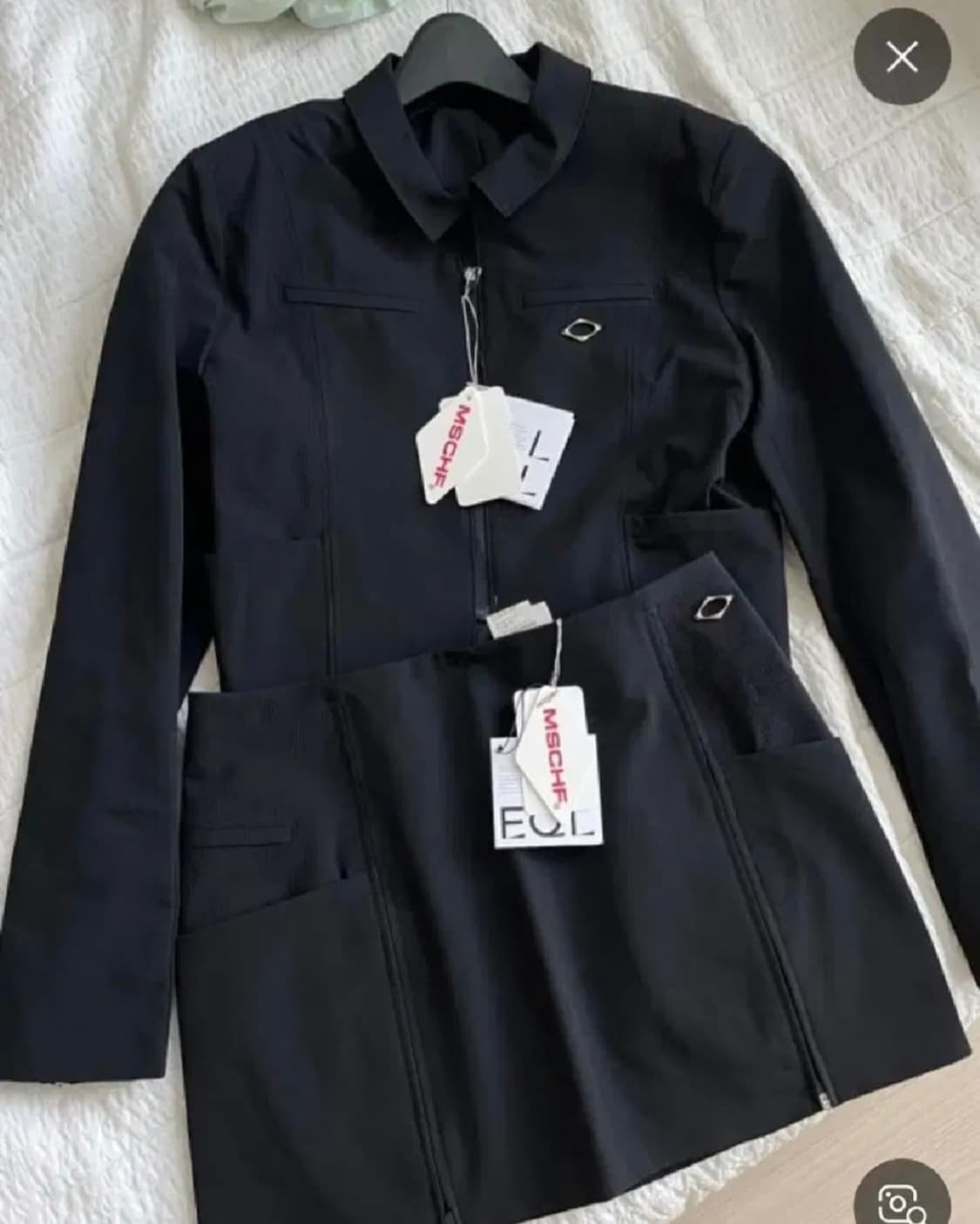 미스치프 유니폼 자켓 셋업 블랙 상품이미지1