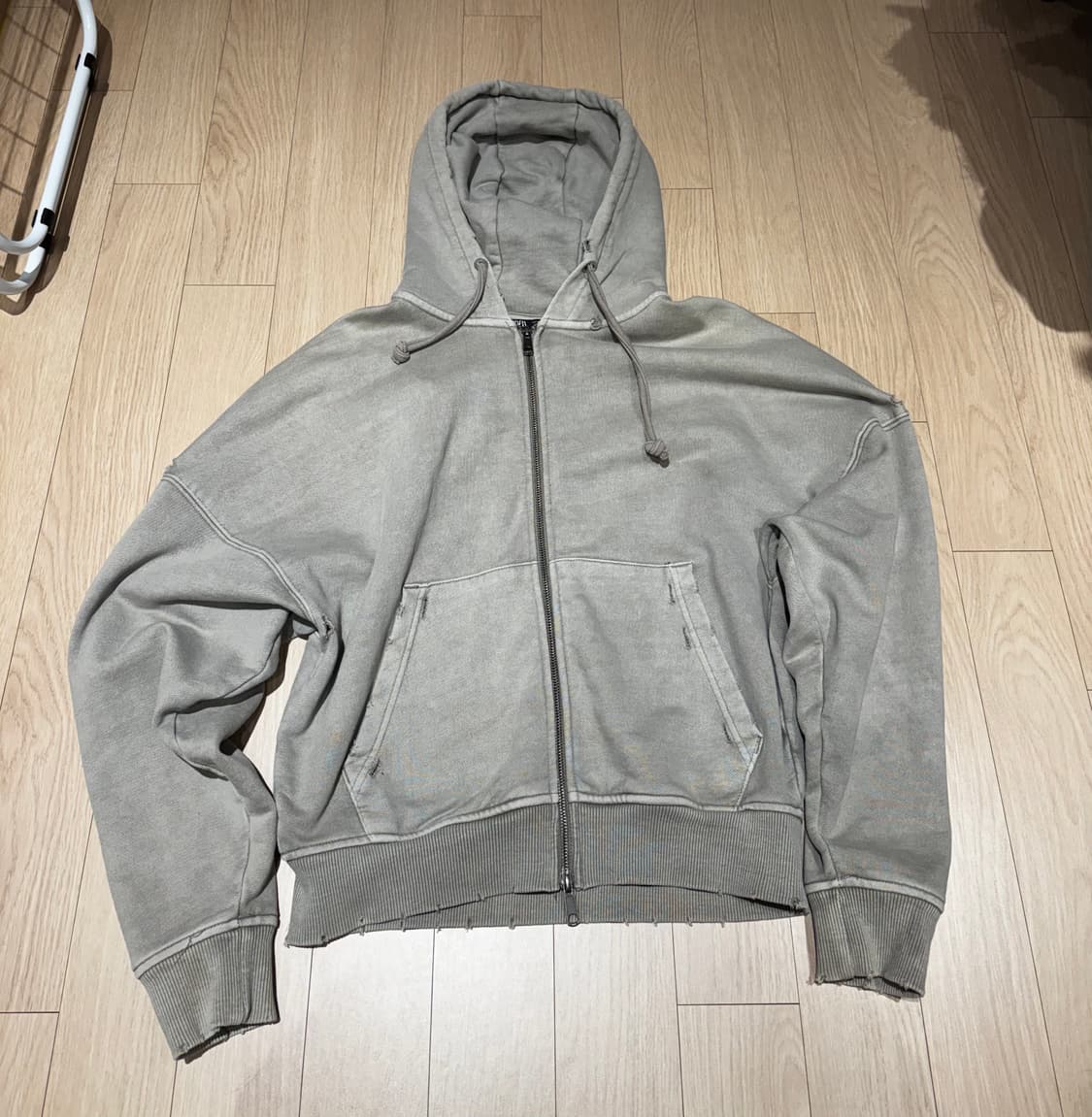 자라 그레이 후드집업 M 상품이미지1