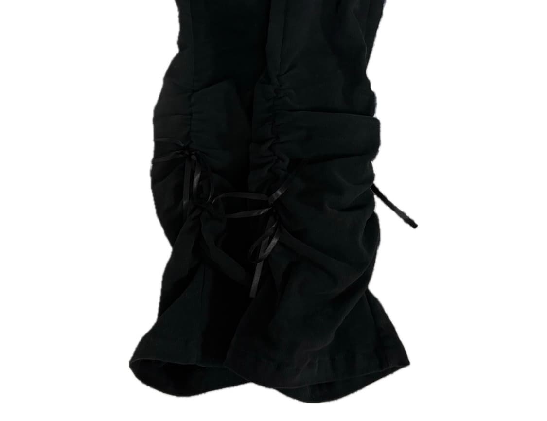 하이스쿨디스코 리본 셔링 부츠컷 피치 코튼 팬츠 상품이미지8