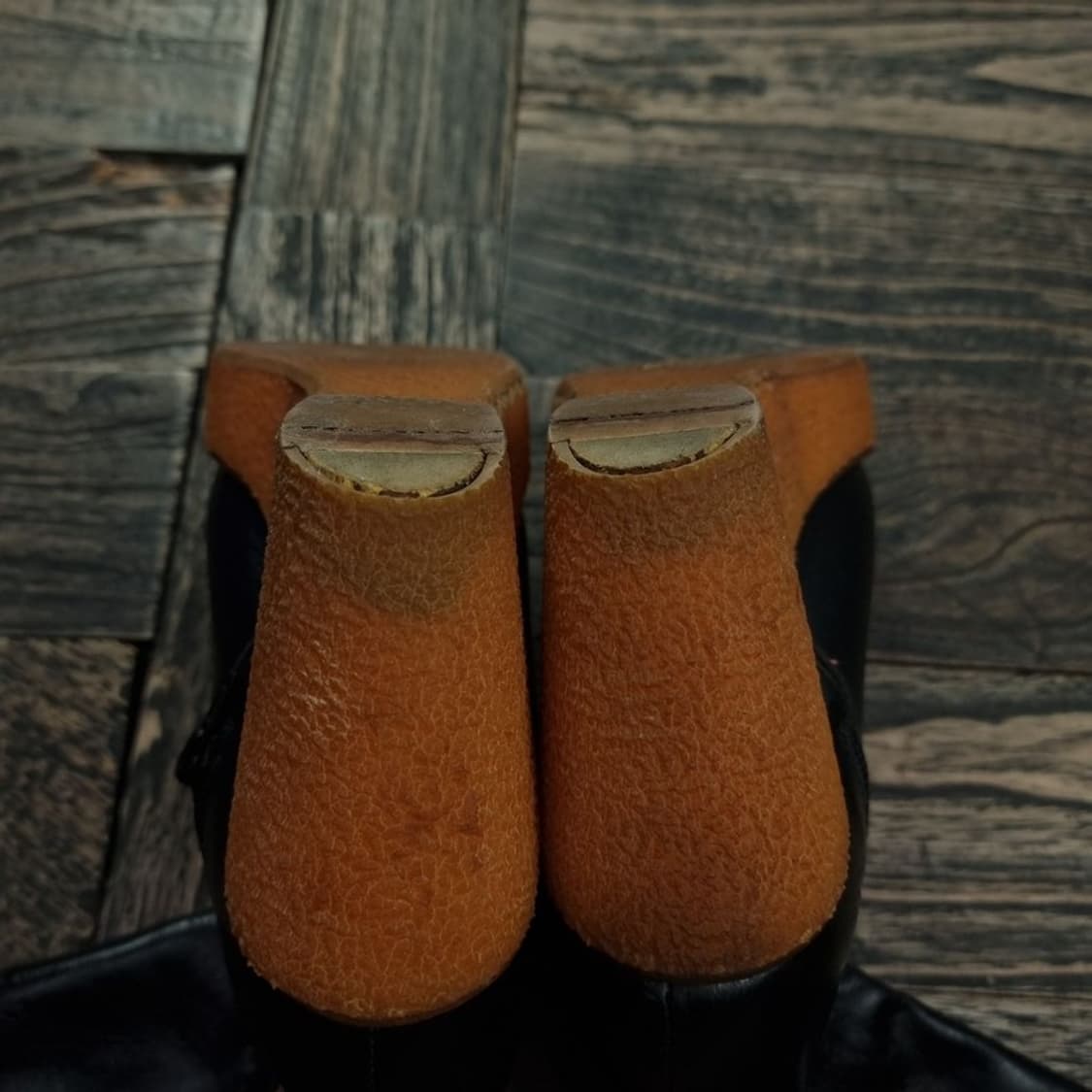 [언더커버 X 까스따네르] 웨지힐 레더 하이 부츠 P01203 상품이미지4