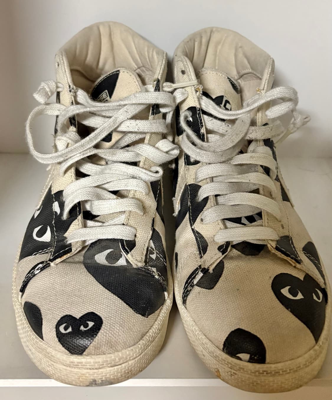 꼼데가르송 플레이 프로 레더 하이탑 상품이미지1