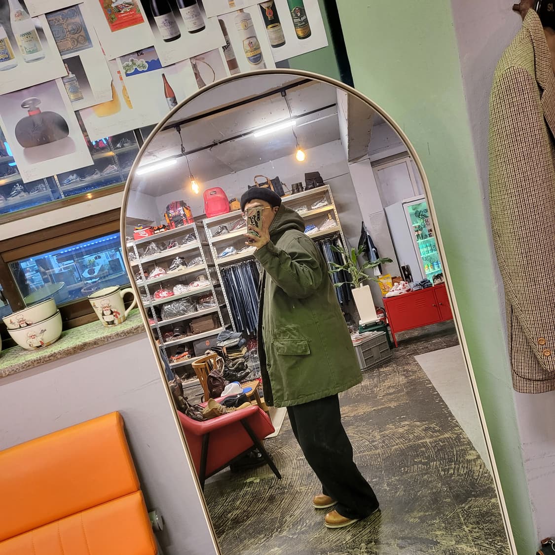 90s JAPAN UNIQLO 후드 야상 자켓 (XL) 상품이미지10