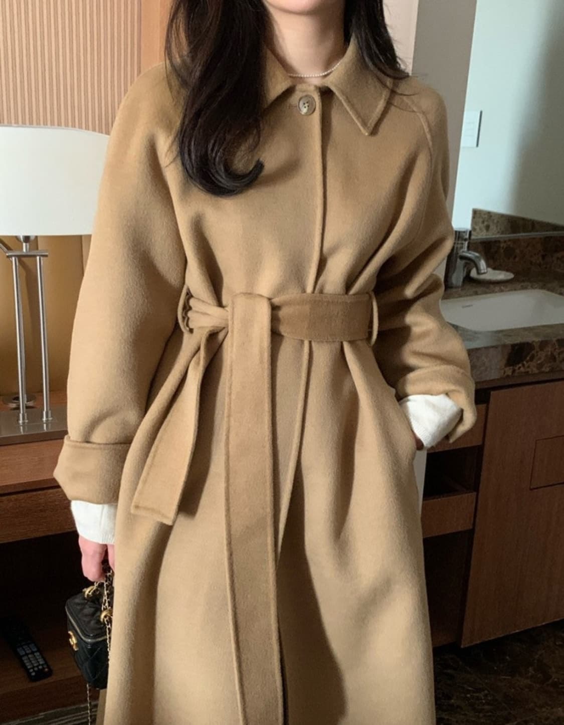 온드민 카멜 코트 상품이미지1