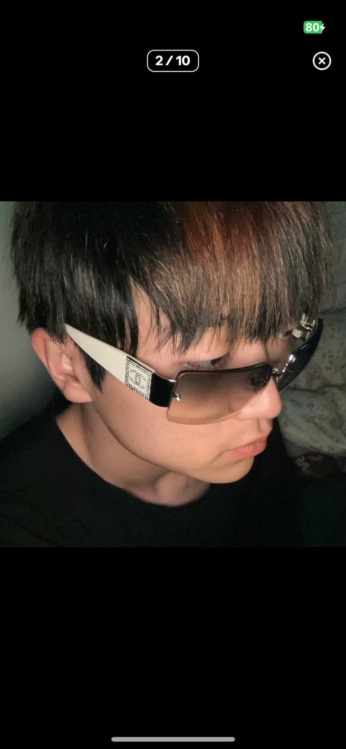 Vintage 샤넬 큐빅 선글라스 급급급처 상품이미지1