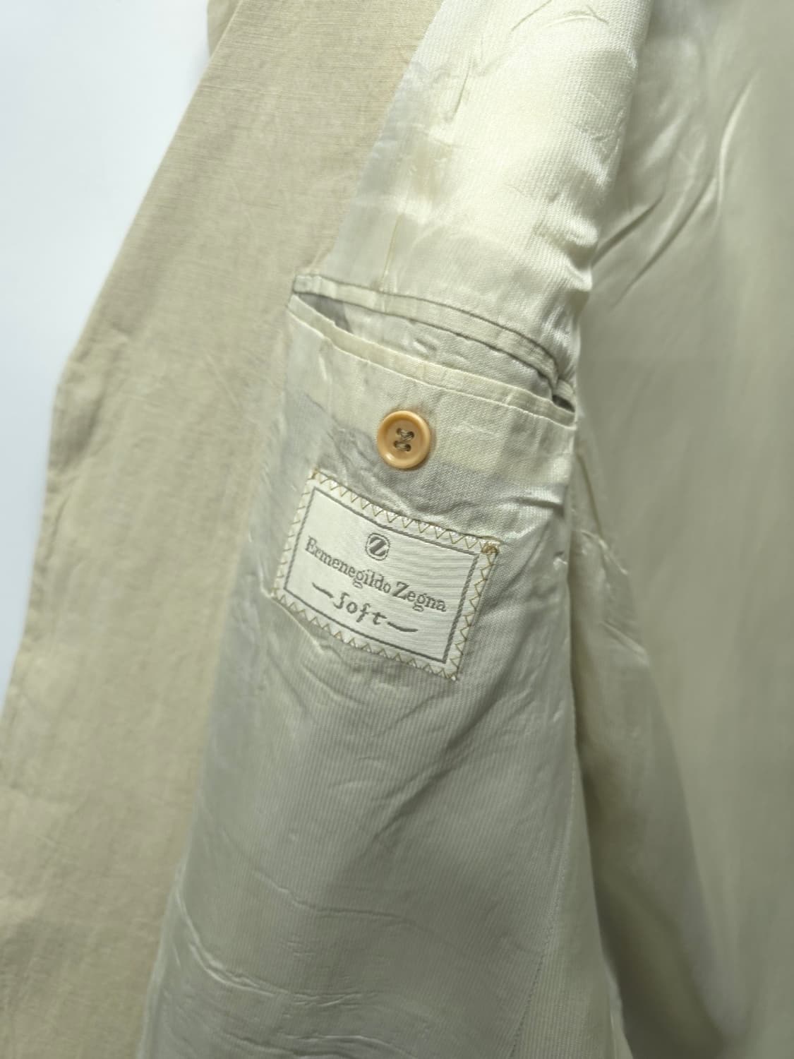 에르메네질도 제냐 소프트 라인 베이지 린넨 블레이저 (스위스 메이드) 상품이미지7