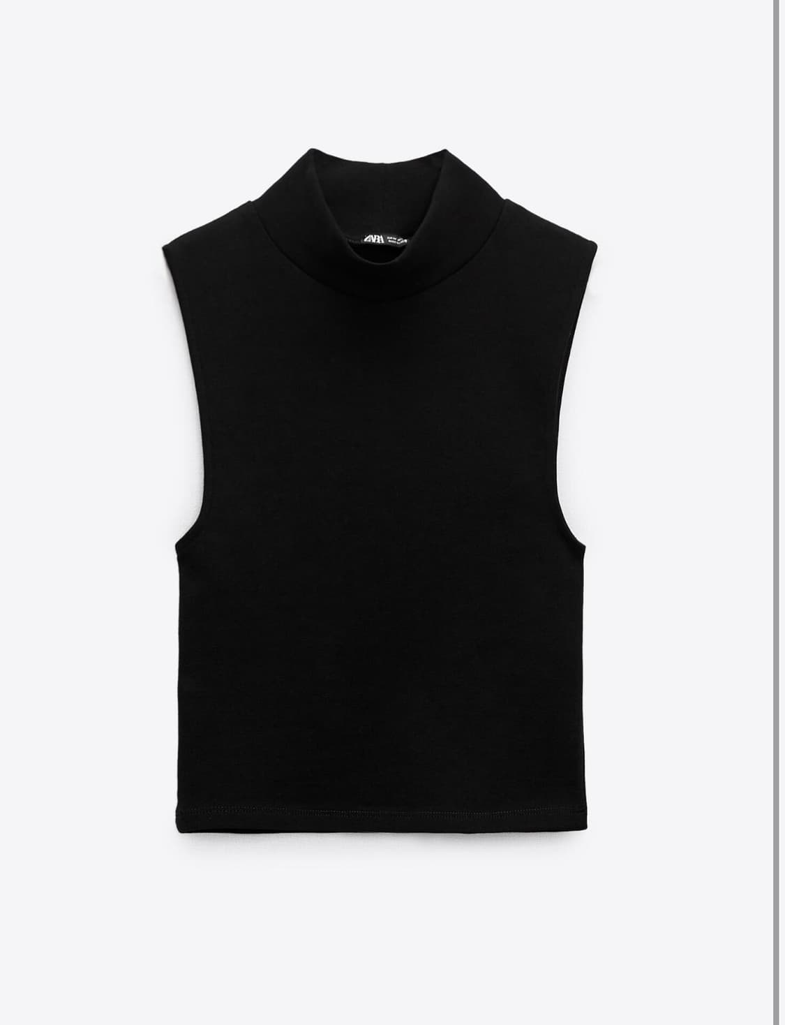 자라 zara 블랙 하이넥 나시 티셔츠 상품이미지1
