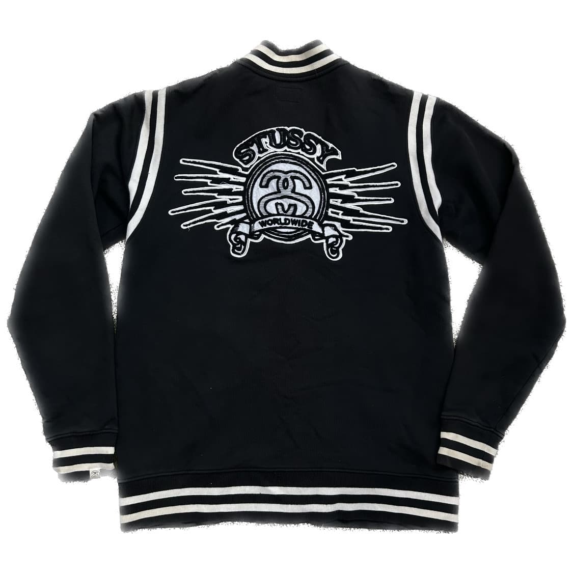 STUSSY 90’s 스투시 블랙 바시티 자켓 상품이미지2
