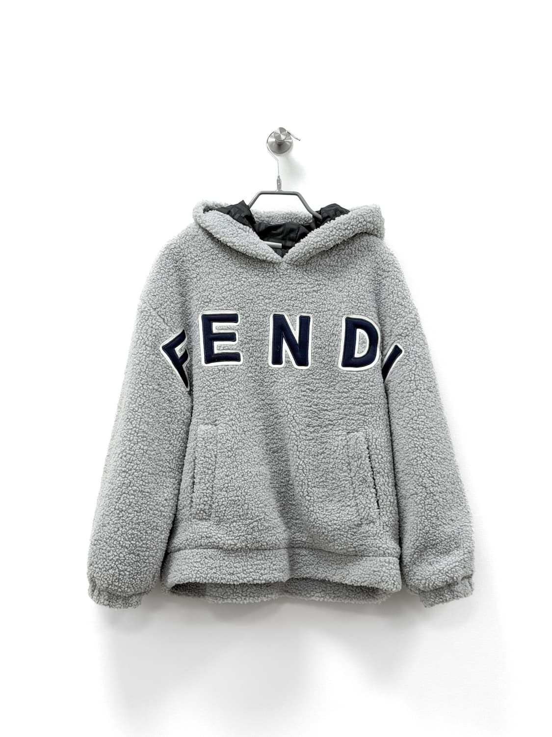 펜디 키즈 쉐르파 후디 그레이 상품이미지1
