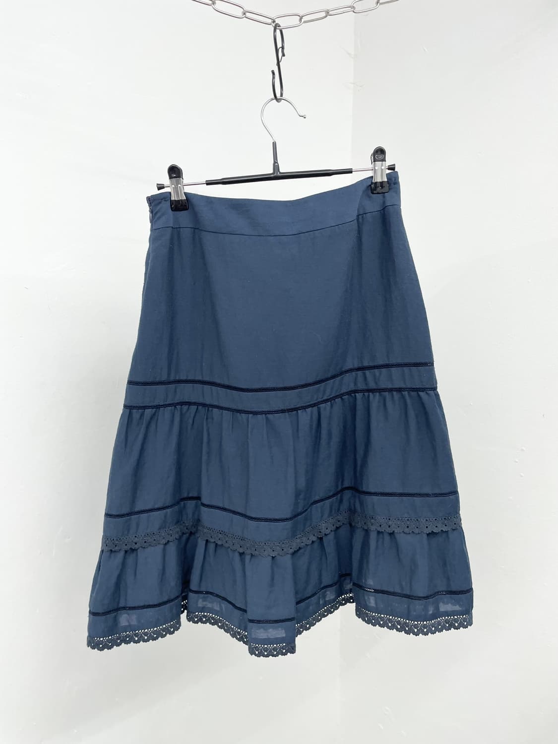 네이비 코지 프릴 캉캉 스커트 상품이미지6