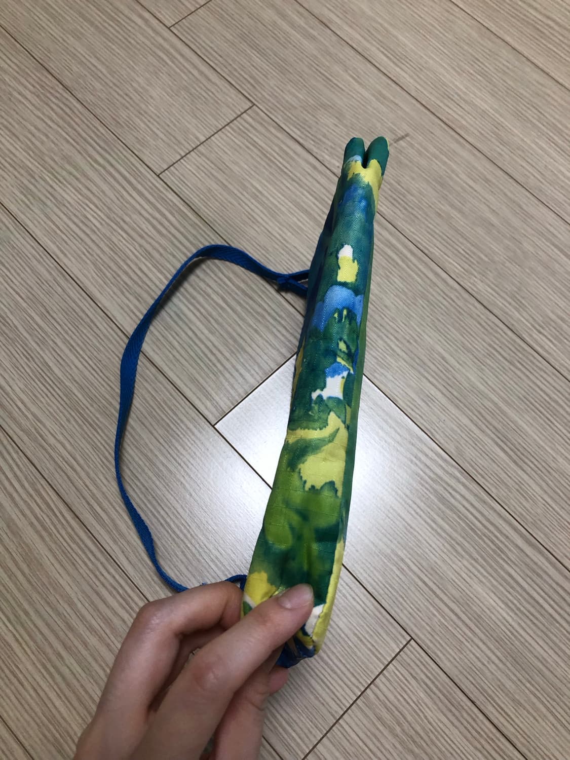 made in usa 빈티지 수채화 레스포삭 미니백 숄더백 파우치 노랑 상품이미지3
