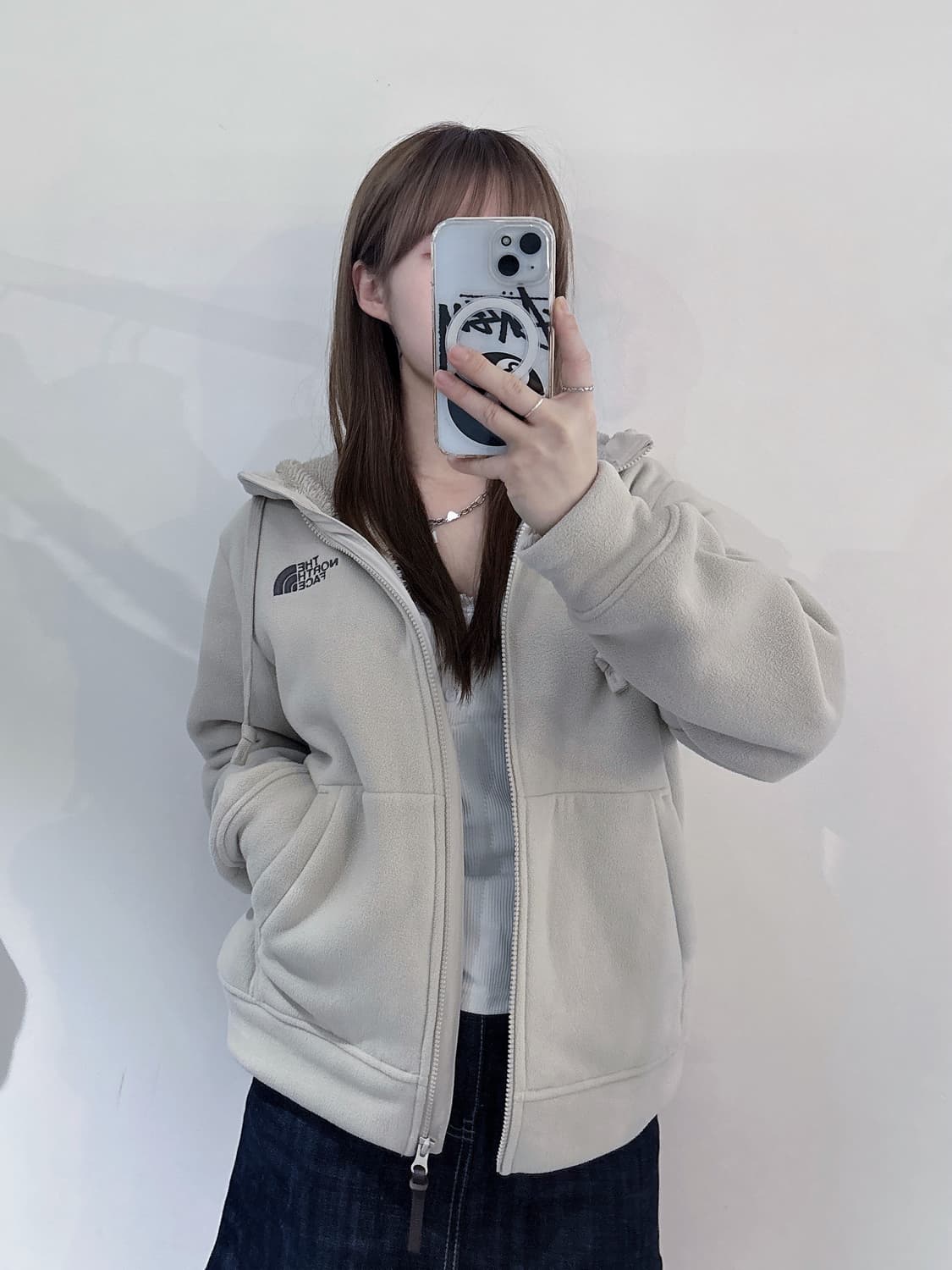 노스페이스 모카 후드 후리스 집업 상품이미지2