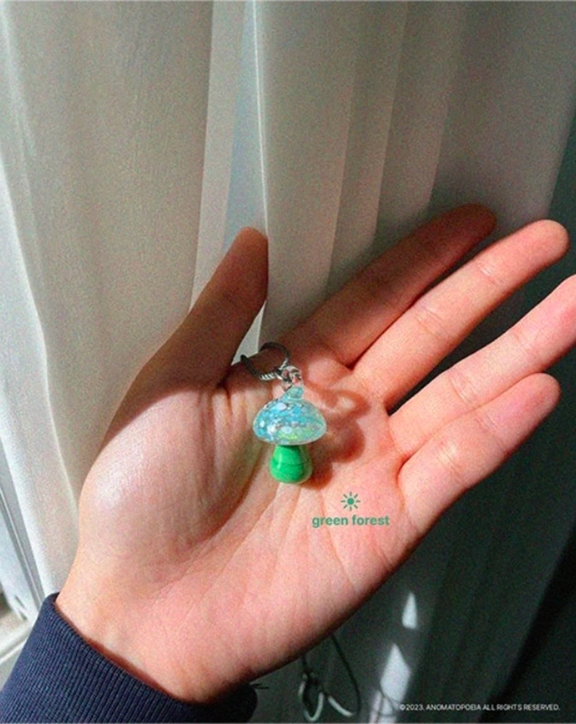 머쉬룸 버섯 핸드메이드 글라스 목걸이 상품이미지3