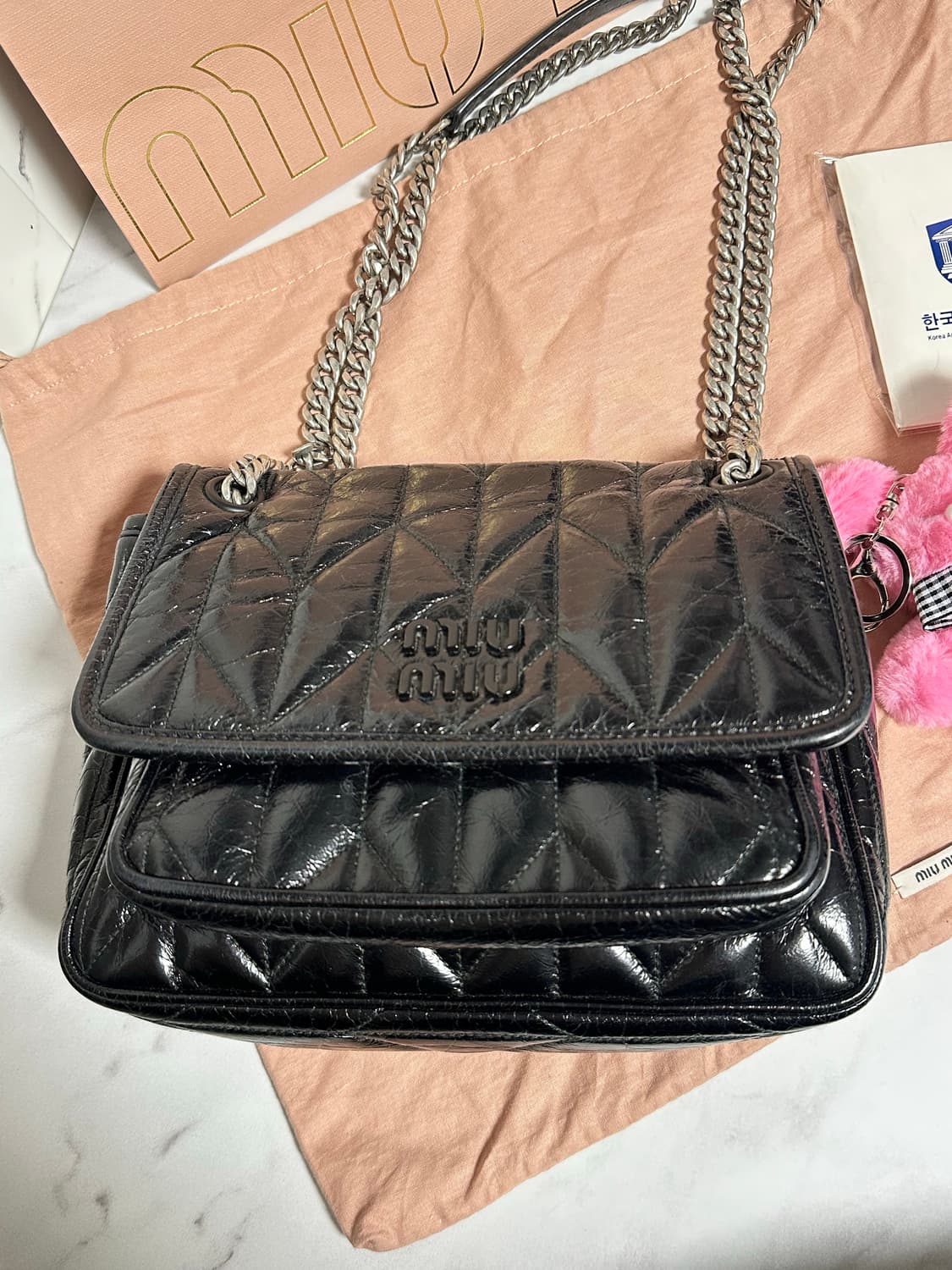 [A+ 정품] 미우미우 마테라쎄 체인 크로스백 상품이미지3