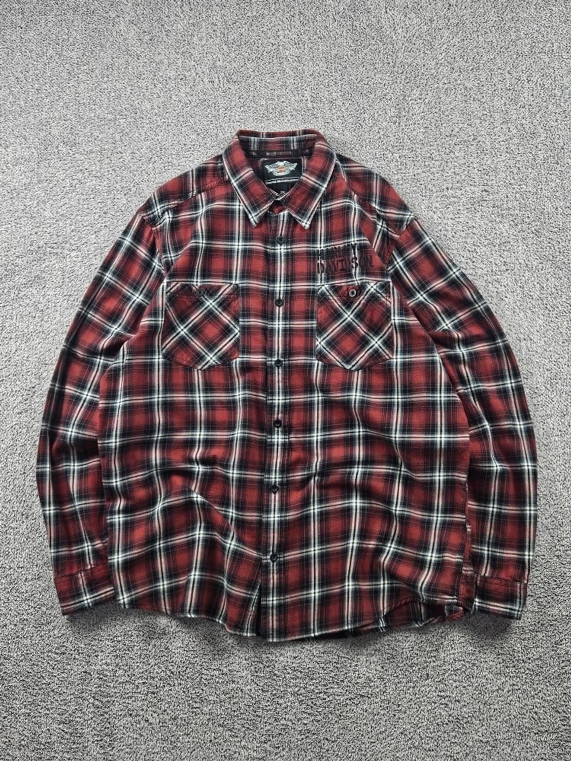 할리데이비슨 체크 패턴 플란넬 셔츠 ( 2XL ) / 10713 상품이미지1