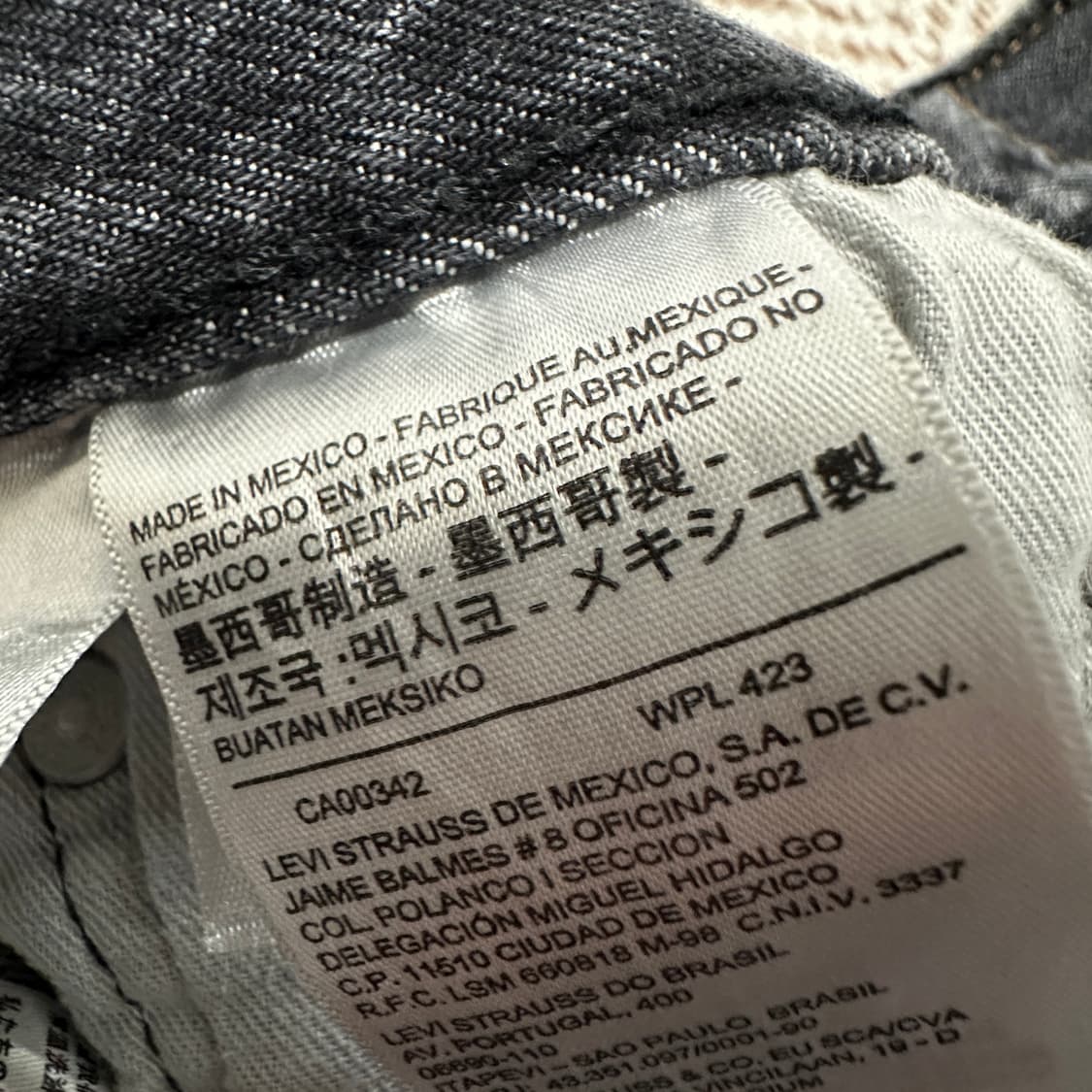 LEVI'S mexico made black jeans 상품이미지4