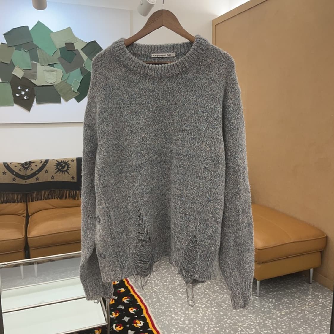 앤더슨벨 데미지 크루넥 그런지 니트 L C06862 상품이미지3