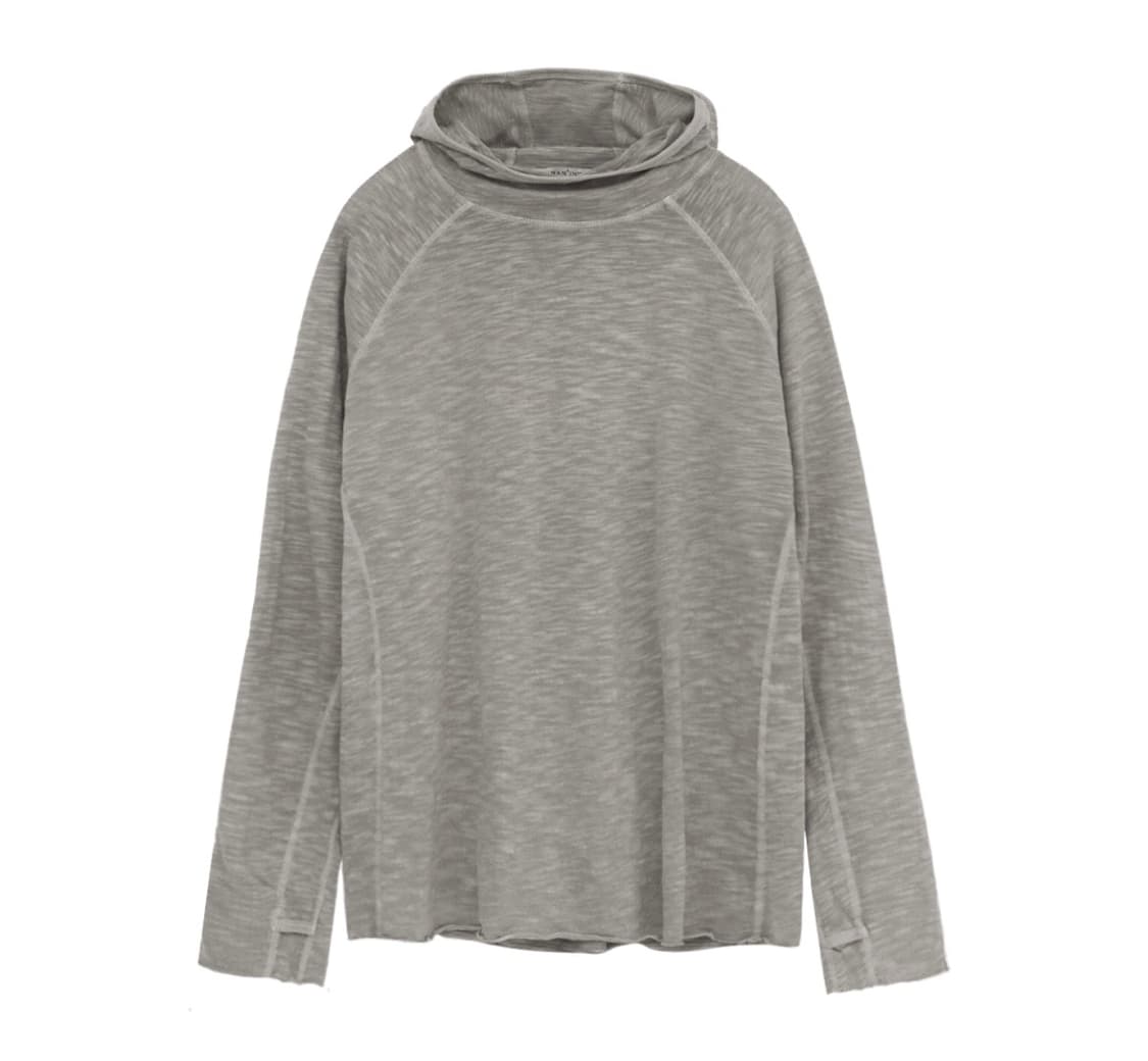 [2] 폴리테루 휴먼인덱스 터틀넥 후디 후드 그레이 상품이미지1