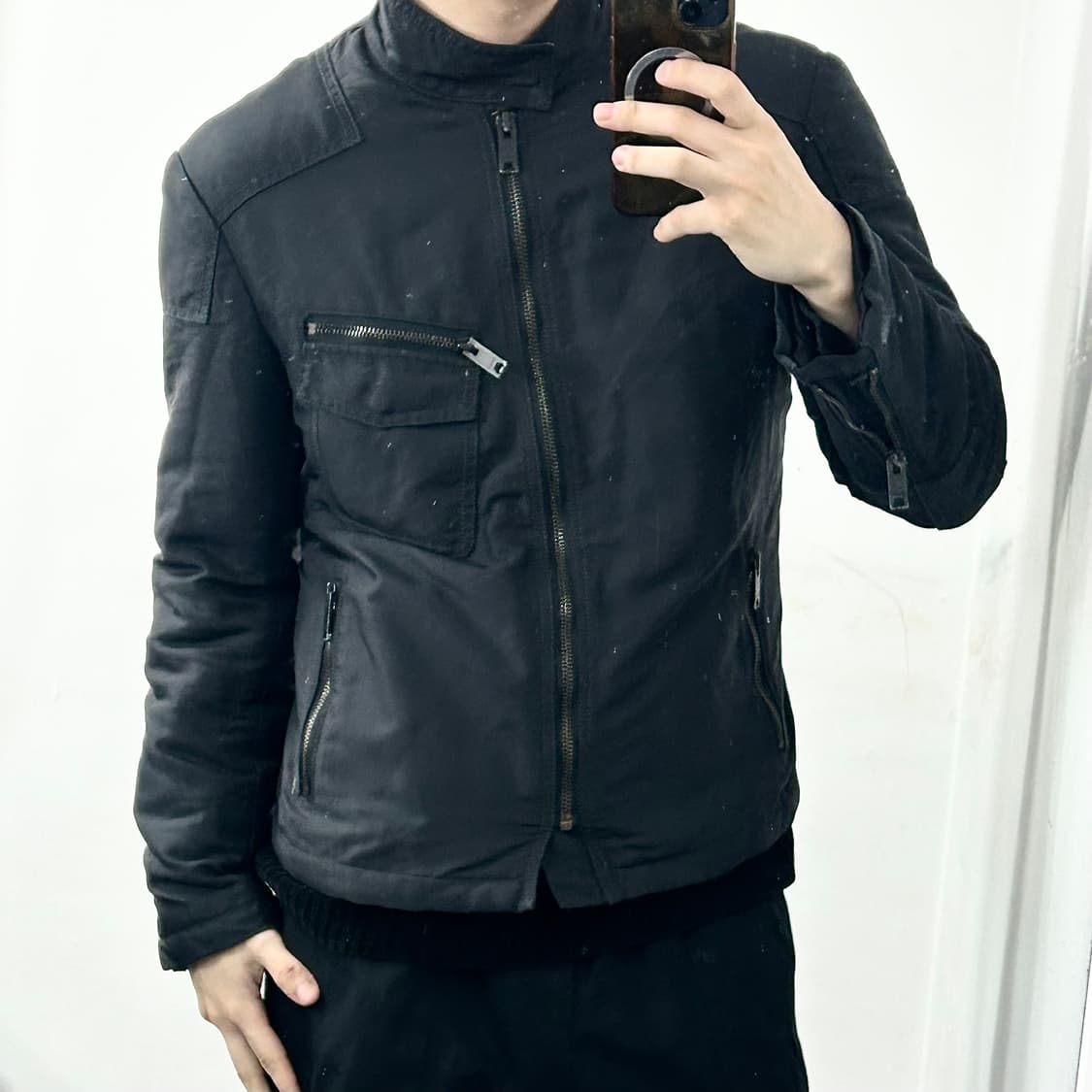 DKNY 나일론 바이커 자켓 상품이미지1