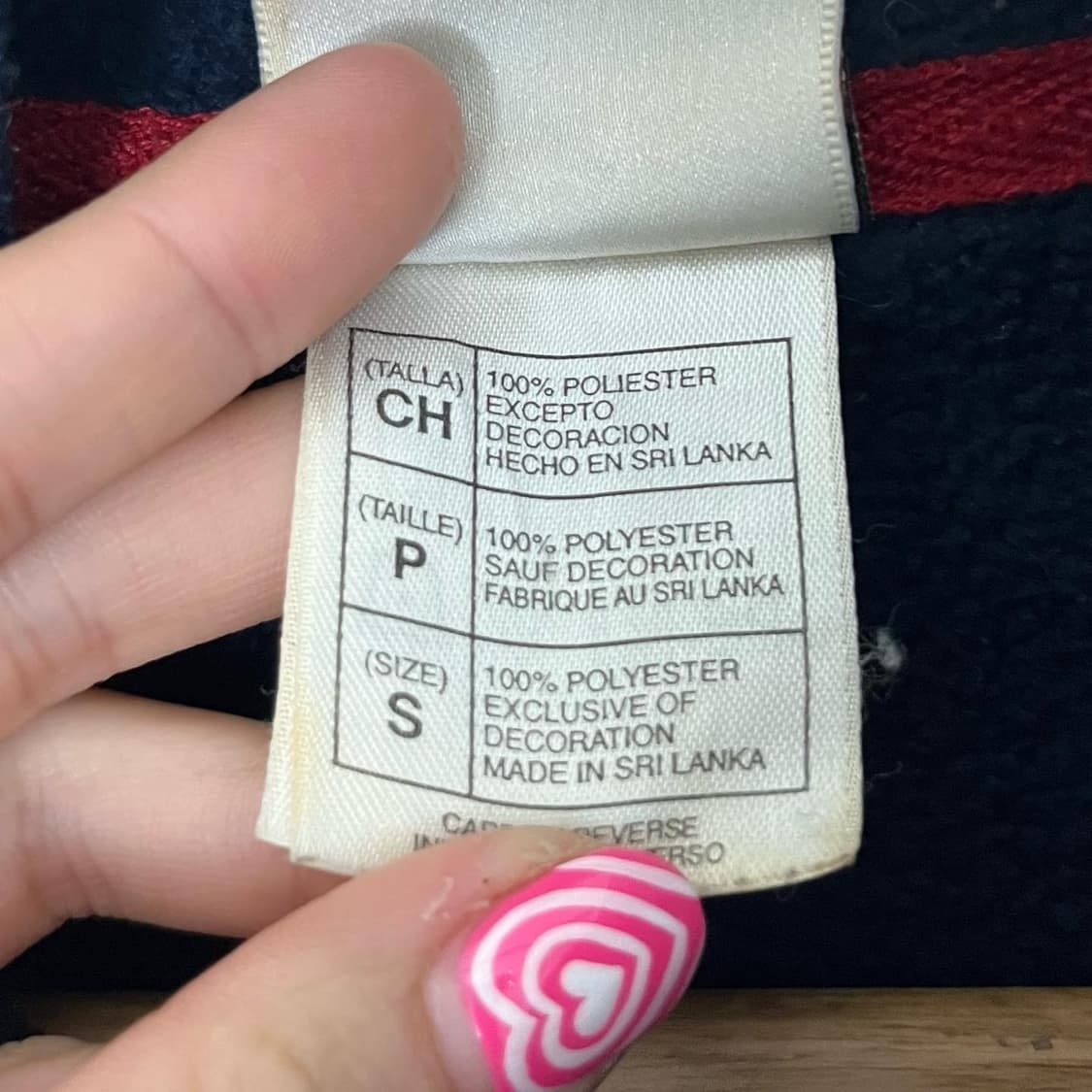 디즈니 네이비 레드 배색  반집업 플리스 상품이미지6